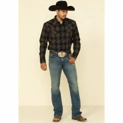 Wholesale ⌛ Moonshine Spirit Men's Deep Pockets Dark Wash Stretch Slim Boot 👖 Jeans Blue ⭐