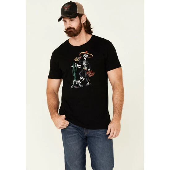 Flash Sale π Moonshine Spirit Men's πΆ Dog Bones Graphic Short Sleeve T-Shirt Black π