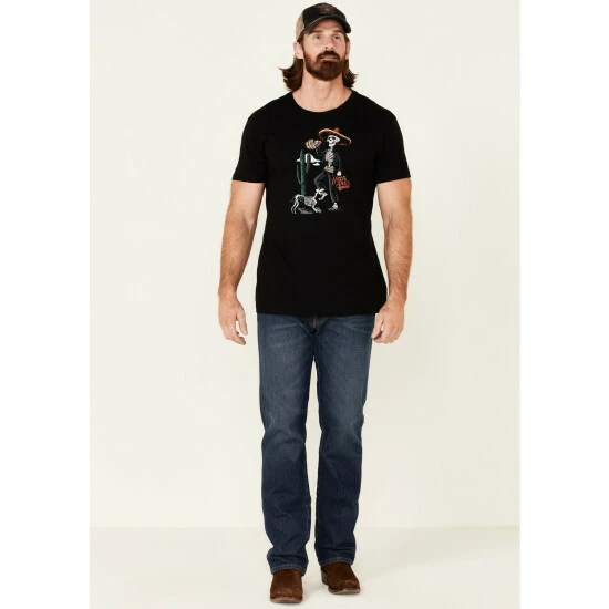 Flash Sale π Moonshine Spirit Men's πΆ Dog Bones Graphic Short Sleeve T-Shirt Black π - Image 2