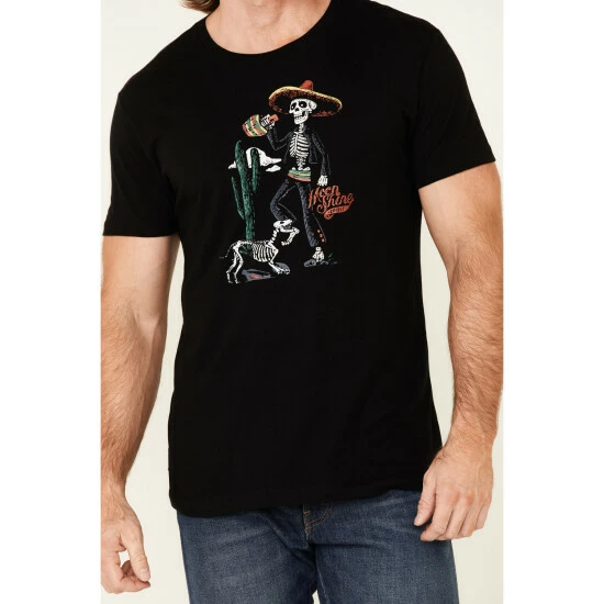 Flash Sale π Moonshine Spirit Men's πΆ Dog Bones Graphic Short Sleeve T-Shirt Black π - Image 3