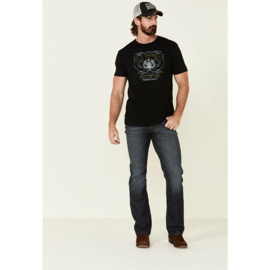 Coupon π Moonshine Spirit Men's Black Old Whiskey Graphic T-Shirt β - Image 2