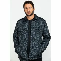 Cheapest π₯ Moonshine Spirit Men's Camo Trooper Ripstop Quilted π Shirt Jacket Black π
