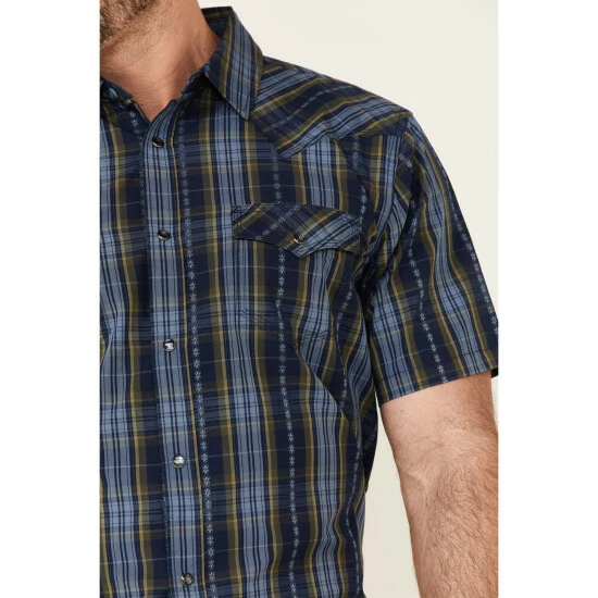 Best reviews of π€© Moonshine Spirit Men's Mud On The Tires Large Plaid Short Sleeve Snap Western π Shirt Brown 𧨠- Image 3