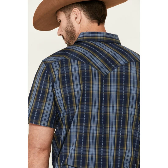 Best reviews of π€© Moonshine Spirit Men's Mud On The Tires Large Plaid Short Sleeve Snap Western π Shirt Brown 𧨠- Image 5