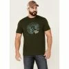 Cheap 👍 Moonshine Spirit Men's Sun Mountain Graphic Short Sleeve Mountain Moss Green T-Shirt 🔥