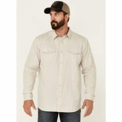 New π Moonshine Spirit Men's Solid Tan Ironwood Long Sleeve Snap Western π Shirt π