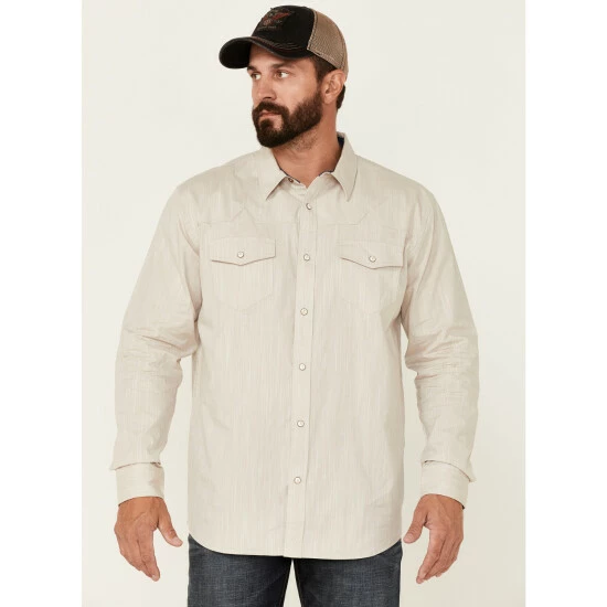 New π Moonshine Spirit Men's Solid Tan Ironwood Long Sleeve Snap Western π Shirt π