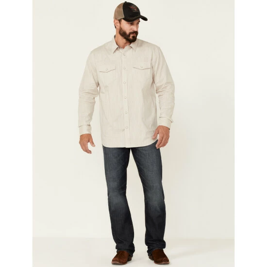 New π Moonshine Spirit Men's Solid Tan Ironwood Long Sleeve Snap Western π Shirt π - Image 2