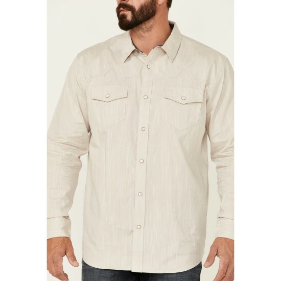 New π Moonshine Spirit Men's Solid Tan Ironwood Long Sleeve Snap Western π Shirt π - Image 3