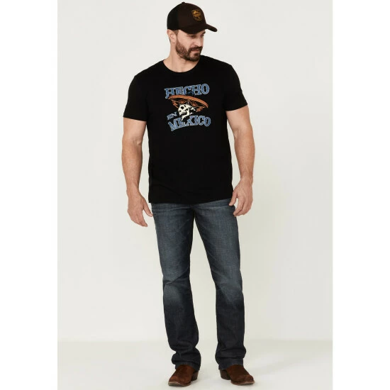 Best Pirce π€© Moonshine Spirit Men's Hecho En Mexico Skull Graphic Short Sleeve T-Shirt Black π― - Image 2