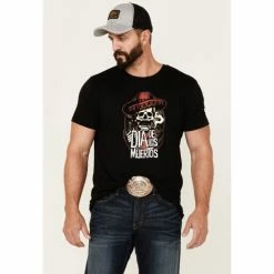 Best Pirce 🎁 Moonshine Spirit Men's Day Of The Bandit Graphic Short Sleeve T-Shirt Black 😉