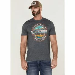 Budget ✨ Moonshine Spirit Men's Fiesta Siesta Graphic T-Shirt Dark Heather Grey 🔥