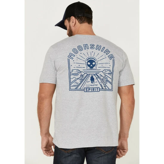 Brand new ⌛ Moonshine Spirit Men's Cream Trail Blazer Graphic T-Shirt White ⌛ - Image 4
