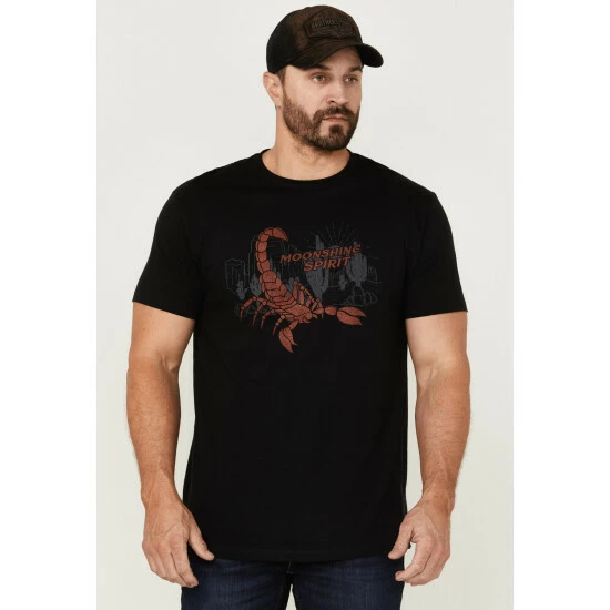 Deals π Moonshine Spirit Men's Sting Desert Graphic T-Shirt Black π₯