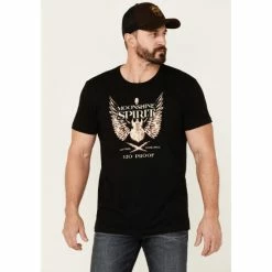 Discount 💯 Moonshine Spirit Men's Guitar Wings Graphic Short Sleeve T-Shirt Black 🔥