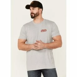 Best deal 🤩 Moonshine Spirit Men's Grey Floral Snake Graphic Short Sleeve T-Shirt Heather Grey ⌛