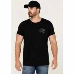 Flash Sale 😀 Moonshine Spirit Men's Man On The Moon Graphic T-Shirt Black 🌟