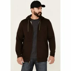 Cheapest π Moonshine Spirit Men's Brown Koa Wood Zip-Front Hooded Jacket π