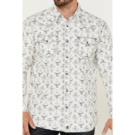 Best Sale π₯ Moonshine Spirit Men's Wings All-Over Print Long Sleeve Snap Western π Shirt White π₯° - Image 3