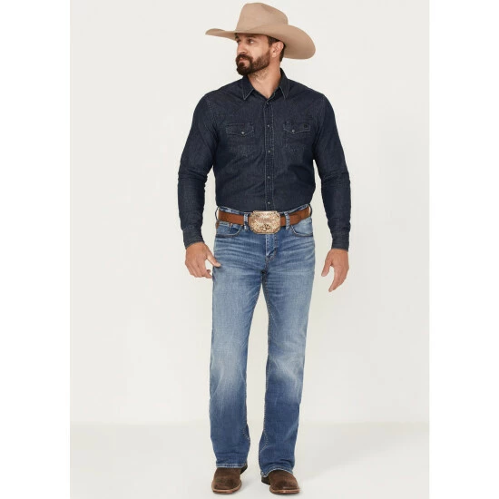 Best Sale β¨ Moonshine Spirit Men's Good Times Wash Stretch Slim Straight π Jeans Medium Wash π