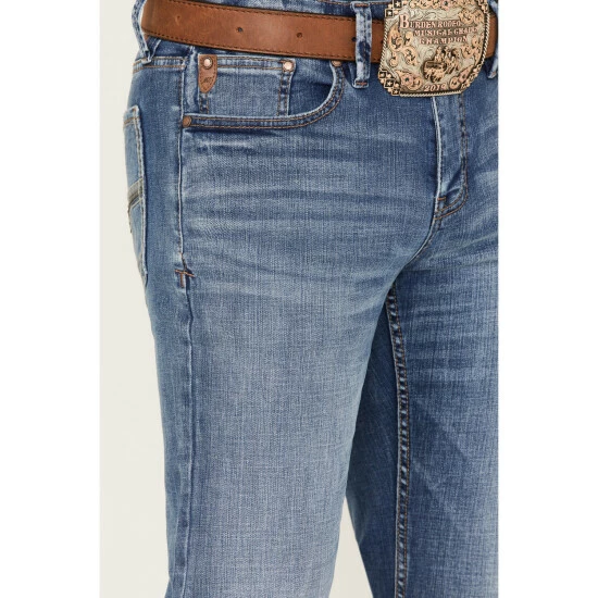 Best Sale β¨ Moonshine Spirit Men's Good Times Wash Stretch Slim Straight π Jeans Medium Wash π - Image 2