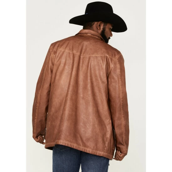 Promo 𧨠Moonshine Spirit Men's Garment Dye Moto Jacket Lt Brown π€© - Image 4