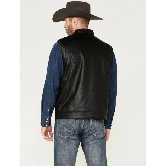 Budget π Moonshine Spirit Men's Slaton Biker Vest Black π - Image 4