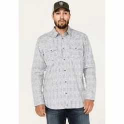 Flash Sale ⌛ Moonshine Spirit Men's Island Time Floral Stripe Snap Western 👚 Shirt Cream 👍