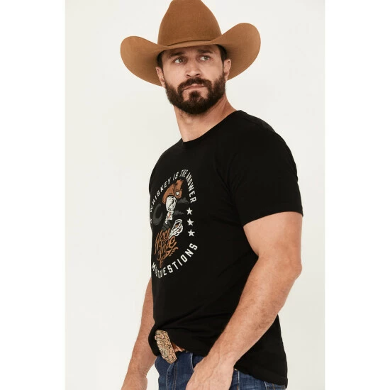 Cheapest β€οΈ Moonshine Spirit Men's Skull Drinker Short Sleeve T-Shirt Black π - Image 2