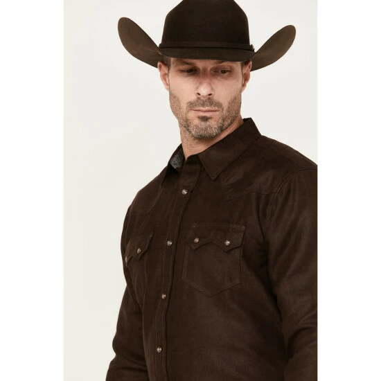 Promo π₯° Moonshine Spirit Doe Skin Long Sleeve Snap Western π Shirt For Men Brown β€οΈ - Image 2