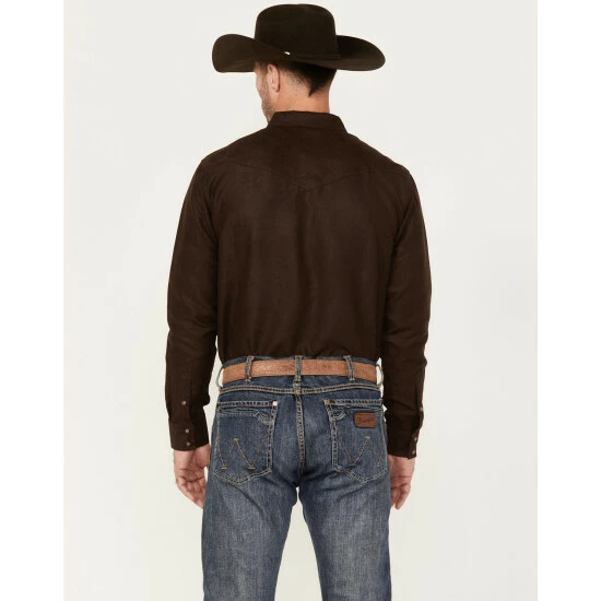 Promo π₯° Moonshine Spirit Doe Skin Long Sleeve Snap Western π Shirt For Men Brown β€οΈ - Image 4