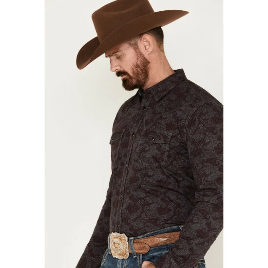 Cheapest π Moonshine Spirit Men's Stage Light Long Sleeve Snap Western π Shirt Grey π€© - Image 2