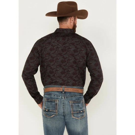 Cheapest π Moonshine Spirit Men's Stage Light Long Sleeve Snap Western π Shirt Grey π€© - Image 4