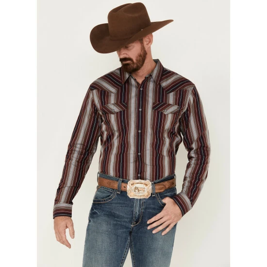 Hot Sale π Moonshine Spirit Men's The Vault Long Sleeve Snap Western π Shirt Burgundy β