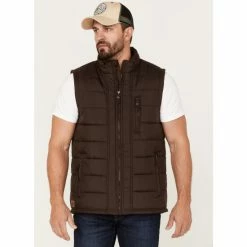 Outlet 👏 Moonshine Spirit Men's Pine Straw Puffer Vest Brown 😀