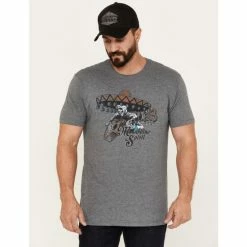 Top 10 🎁 Moonshine Spirit Men's Mariachi Guitar Short Sleeve Graphic T-Shirt Grey 😍